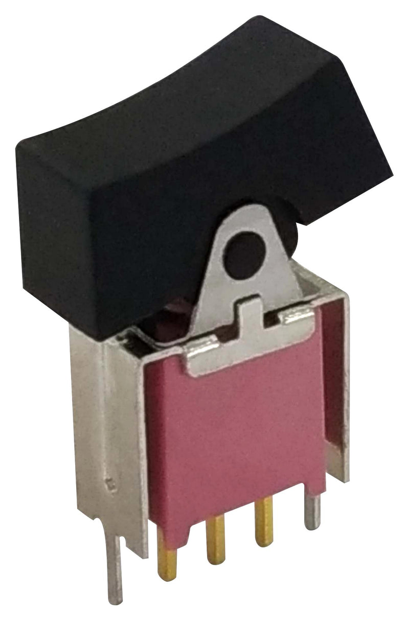 MULTICOMP PRO MP-R3-2B-B-SB5-G-14 Rocker Switch, Subminiature, IP67, On-On, SPDT, Non Illuminated, Through Hole, Black