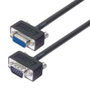 L-COM CTL3VGAMF-25T Computer Cable, HD-15 Plug, HD-15 Receptacle, 25 ft, 7.6 m, Black, CTL3VGAMF-T Series