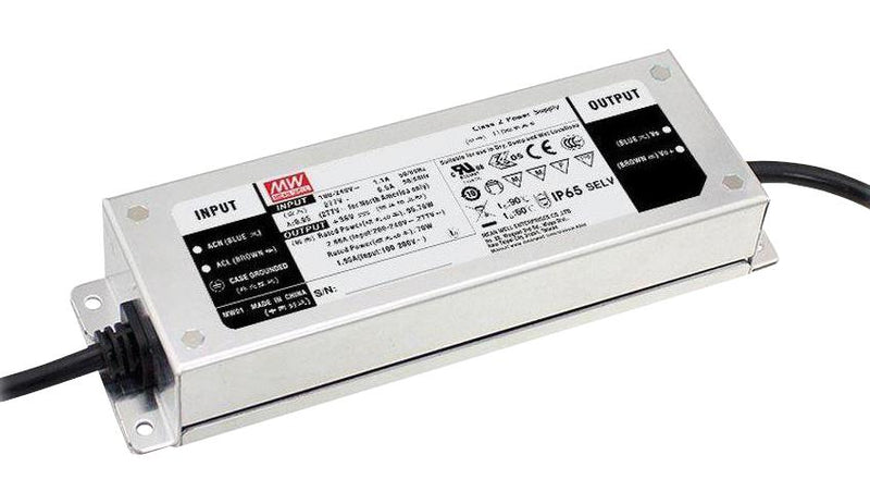 MEAN WELL ELG-100-48A-3Y LED Driver, LED Lighting, 96 W, 48 VDC, 2 A, Constant Current, Constant Voltage, 100 V
