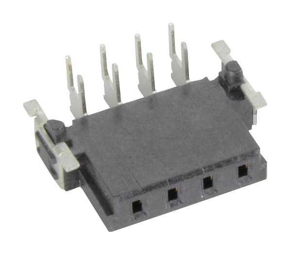 HARTING 15650042701000 PCB Receptacle, Board-to-Board, 2.54 mm, 1 Rows, 4 Contacts, Through Hole Mount Right Angle