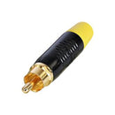 Rean RF2C-B-4 RF2C-B-4 RCA (Phono) Audio / Video Connector 2 Contacts Plug Gold Plated Brass Zinc Body