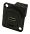 CLIFF ELECTRONIC COMPONENTS CP30211MB USB Adapter, Black Metal, Countersunk hole, USB Type C Receptacle, USB Type C Plug, FT Series