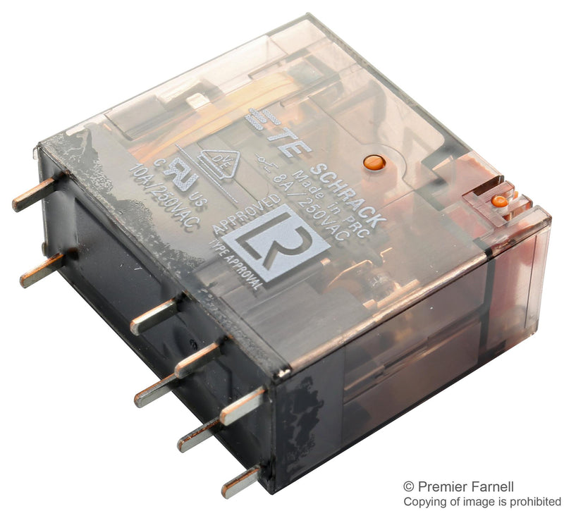 Schrack - TE Connectivity XT484R24 XT484R24 Power Relay Dpdt 24 VAC 8 A XT Socket Non Latching