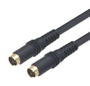 L-COM CCD234MM-3 Audio / Video Cable Assembly, Mini-DIN Plug, 4 Way, Mini-DIN Plug, 4 Way, 3 ft, 914.4 mm, Black