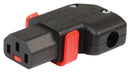 IEC LOCK PA130100RBK IEC Power Connector, IEC C13 Socket, 230 VAC, Screw, Cable Mount, PA130100BK Series