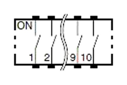 MULTICOMP PRO MCEMR-04-T-V DIP / SIP Switch, 4 Circuits, Recessed, Surface Mount, SPST-NO, 24 V, 25 mA