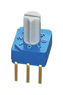 NIDEC COMPONENTS S-8111 Rotary Coded Switch, S-8000 Series, Through Hole, Right Angle, 8 Position, 5 VDC, Octal, 100 mA