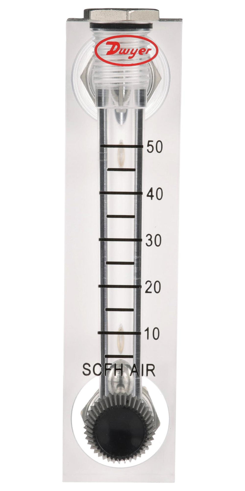 DWYER VFA-7-SSV Air Flowmeter, 5SCFH to 50SCFH, 5%, 3.175mm, 6.9bar, VF Series Flow Meter
