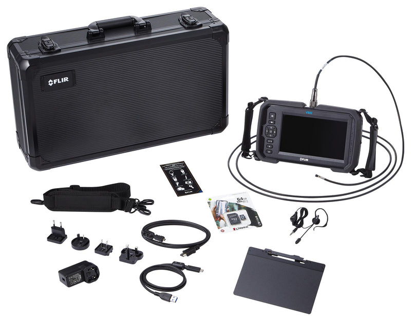 FLIR VS80-KIT-7 Videoscope Kit, VS80 Videoscope, Camera Probe, Neck & Hand Straps, 3.9mm x 2m HD Camera Probe
