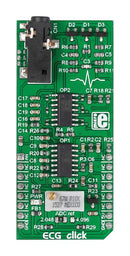 MIKROELEKTRONIKA MIKROE-2455 Add-On Board, Click, Sensor, ECG, MikroBUS