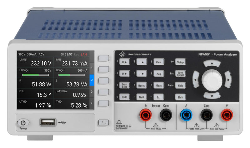 ROHDE & SCHWARZ NPA501 POWER ANALYZER, 2CH, 100KHZ, 100 TO 230V