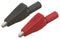 CAL TEST ELECTRONICS CT3760 Alligator Clip, 10A, 7.9 mm Jaws Open, Black, Red