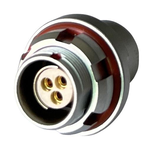 MULTICOMP PRO MCP-M0RS103P-IP68 Circular Connector, MP IP68 Metal Push Pull Series, Panel Mount Receptacle, 3 Contacts