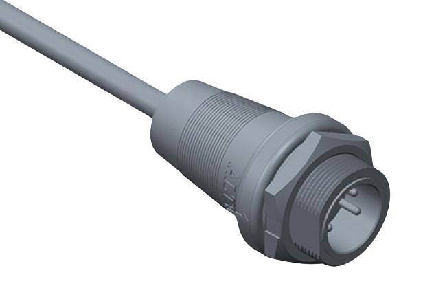 AMPHENOL LTW CD-14PMMM-SL7A03 Circular Cable Assembly, 13/16"-28UN Circular Plug to Free End, 14 Ways, 9.84 ft, 3 m, Black