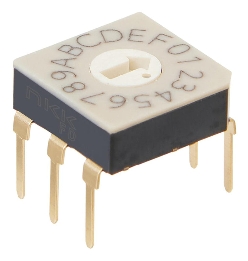 NKK SWITCHES FD01FR16P ROTARY CODED SWITCH, 16POS, 20V, TH