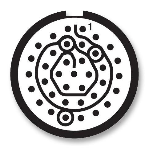 AMPHENOL INDUSTRIAL D38999/20WD35BA Circular Connector, MIL-DTL-38999 Series III, D38999/20 Series, Wall Mount Receptacle, 37 Contacts