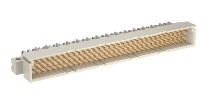 ERNI - TE CONNECTIVITY 374543-E DIN 41612 Connector, R/A, 96 Contacts, Plug, 2.54 mm, 3 Row, a + b + c