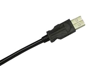 AMPHENOL SOCAPEX USB2AA200PUHFFR USB Cable, Type A Plug to Type A Plug, 2 m, 6.6 ft, USB 2.0, Black