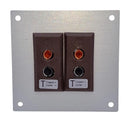 LABFACILITY IS-T-FF + FSP-2 Thermocouple Connector, 66 x 69mm Panel, Standard, T, Socket, 2Way, Brown, IEC, Fascia Mount