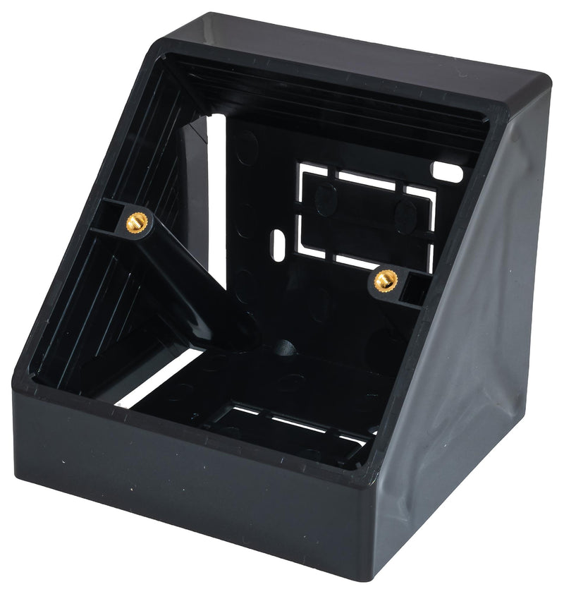 TUK 3LABK Angled Back Box, Single Gang, 86.4mm x 115.85mm x 73mm, Black, ABS GTIN UPC EAN: 5055386512802