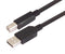 L-COM CSUZAB-2M USB Cable, Type A Plug to Type B Plug, 2 m, 6.6 ft, USB 2.0, Black