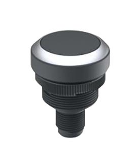 RAFI 1.10.011.001/0110 Industrial Pushbutton Switch, RAMO 22 T Series, 22.3 mm, SPST-NO, Momentary, Round, Black