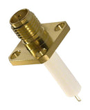 AMPHENOL RF 132150 RF / Coaxial Connector, SMA Coaxial, Straight Jack, Solder, 50 ohm, Beryllium Copper