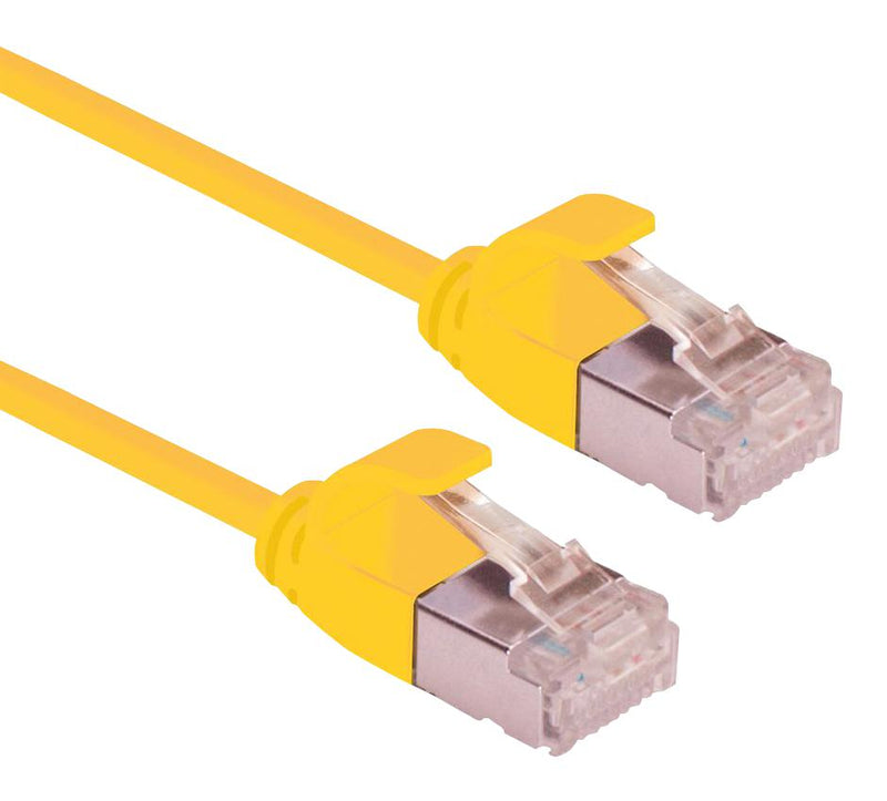 ROLINE 21.15.3323 Ethernet Cable, Cat6a, RJ45 Plug to RJ45 Plug, FUTP (Foiled Unshielded Twisted Pair), Yellow, 1 m