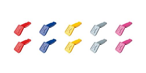 KNIPEX 00 61 10 C V01 Colour Code Clip, 21 mm X 9 mm X 8 mm, Mix 1, 10 Pieces