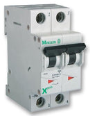 EATON MOELLER FAZ-D2/2 Thermal Magnetic Circuit Breaker, FAZ Series, 2 A, 2 Pole, 60 V, 415 V, DIN Rail
