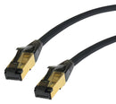 VIDEK 2998-2BK Ethernet Cable, LSZH, Cat8, RJ45 Plug to RJ45 Plug, SFTP (Screened Foiled Twisted Pair), Black, 2 m