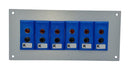 LABFACILITY JS-K-FF + FSP-6 Thermocouple Connector, 66 x 145mm Panel, Standard, K, Socket, 6Way, Blue, JIS, Fascia Mount