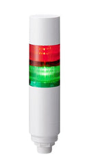 PATLITE LR6-202W5BW-RG Signal Tower, 2 Tier, Green/Red, 88 dB, 5 Pin M12 Connector, 4Tone, 24VDC, IP65, Off White