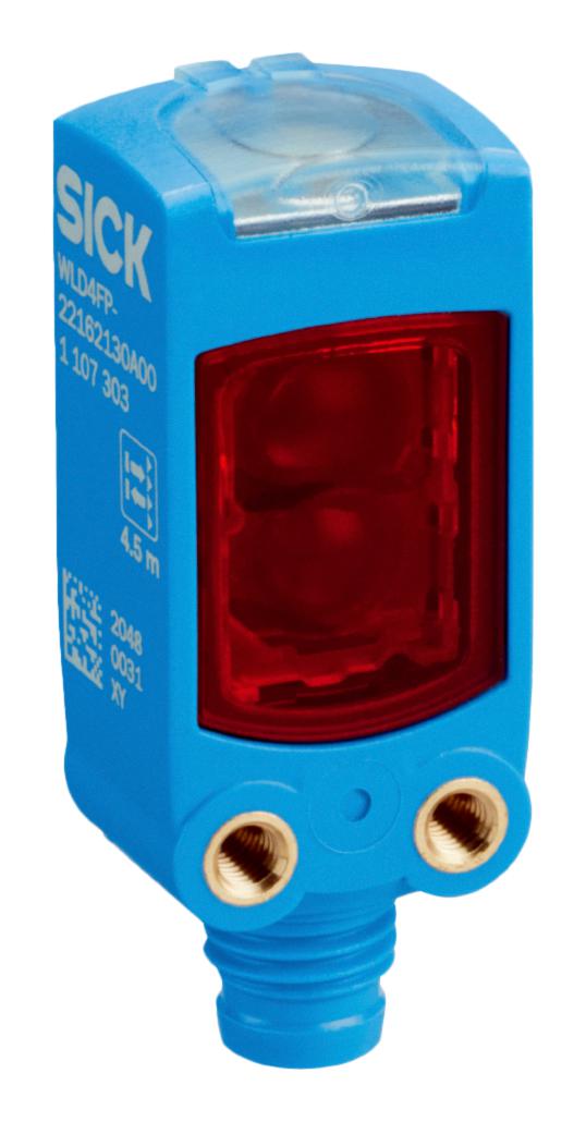 SICK WLD4FP-213111A0ZZZ Photoelectric Sensor, 4.5m, NPN/PNP/Push Pull, Retroreflective, 30VDC, 3 Pin M8 Connector, W4 Series