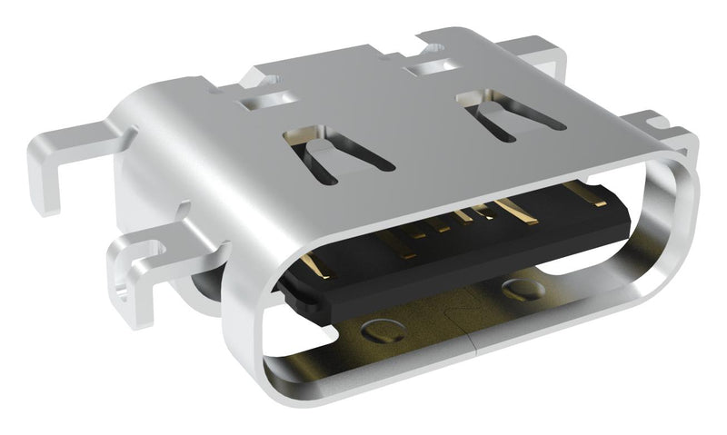 AMPHENOL COMMUNICATIONS SOLUTIONS GSB1C4621DS2HR. USB CONN, 2.0 TYPE C, RCPT, 16POS, SMT