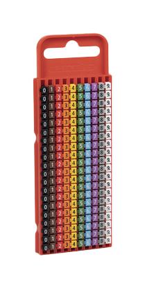 HELLERMANNTYTON 561-03699 Wire Marker, Snap On Pre Printed, 9, Black, White, 8mm x 3mm, 5.3 mm