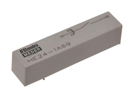 STANDEXMEDER HE24-1A83-02 Reed Relay, SPST-NO, 24 VDC, HE, Through Hole, 1.05 kohm, 3 A