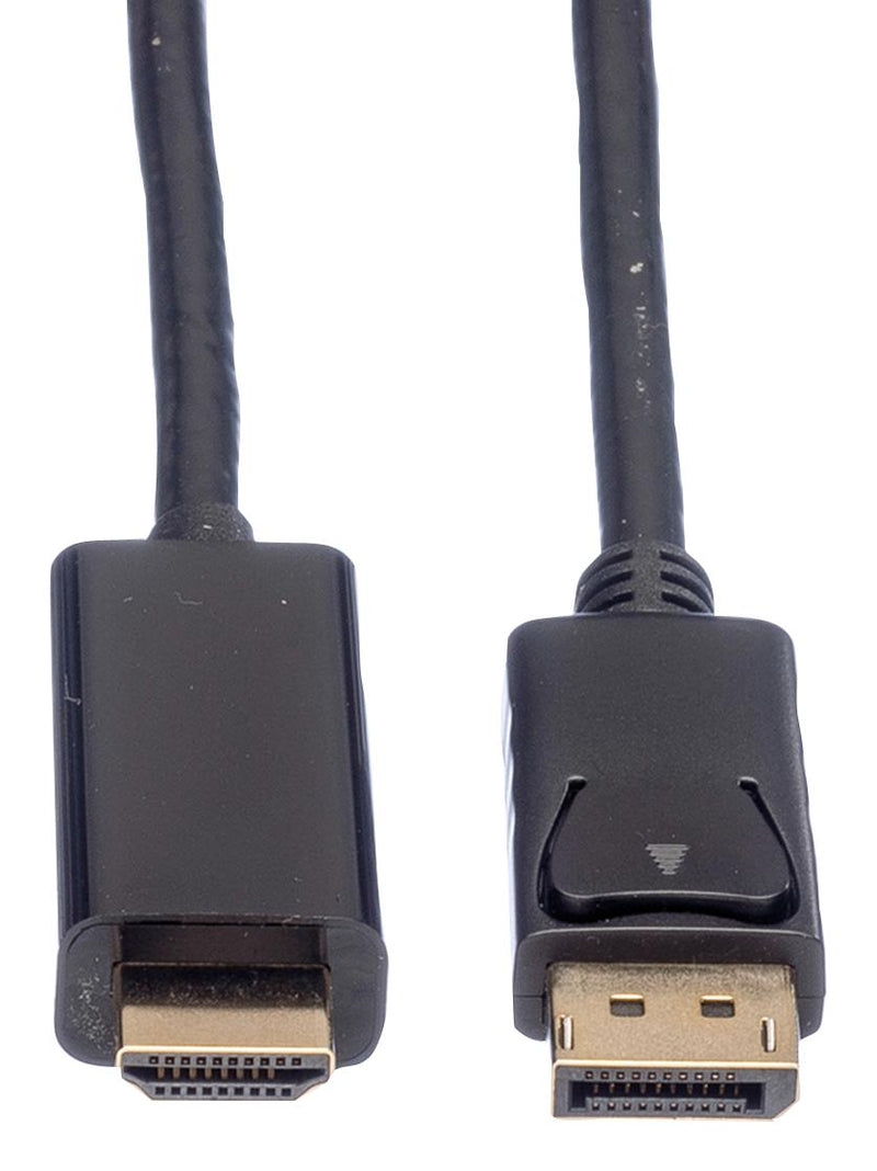 ROLINE 11.04.5788 Audio / Video Cable Assembly, DisplayPort Plug, HDMI Plug, 16.4 ft, 5 m, Black