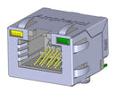 AMPHENOL COMMUNICATIONS SOLUTIONS RJE3A18814A2 Modular Connector, RJ45 Jack, 1 x 1 (Port), 8P8C, Cat5e, Surface Mount