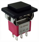MULTICOMP PRO MP-PB8-BE221QE-1 Pushbutton Switch, DPDT, On-(Off), Square, Black