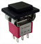 MULTICOMP PRO MP-PB8-BE221QE-1 Pushbutton Switch, DPDT, On-(Off), Square, Black