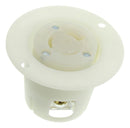 HUBBELL WIRING DEVICES HBL4585C FLANGED RECEPTACLE, 2P3W, 15A, 250V, NEM
