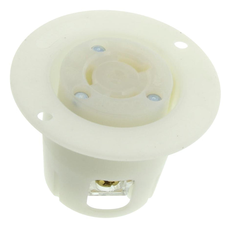 HUBBELL WIRING DEVICES HBL4585C FLANGED RECEPTACLE, 2P3W, 15A, 250V, NEM