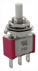 MULTICOMP PRO MP-PB8-AB00A1QE-1 Pushbutton Switch, SPDT, On-(Off), Round Plunger