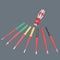 WERA K K VDE 3060 IS 0,8X4,0X157MM TIE SB Interchange Screwdriver, VDE, Slotted, 0.8 mm x 4 mm x 157 mm