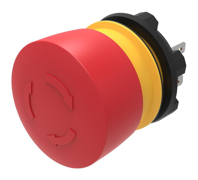 EAO 84-5540.0020 Emergency Stop Switch, DPST-NC, Twist to Release, Plug In, 1.5 A, 250 V