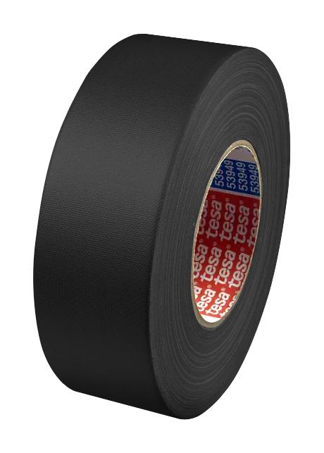 TESA 53949-00000-02 Tape, Gaffer Cloth, Matt Black, 50 m x 50 mm