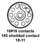 CINCH CONNECTIVITY SOLUTIONS BACC63BV18H11P9H Circular Connector, BACC Series, MIL-DTL-26500 Series, Wall Mount Receptacle, 11 Contacts