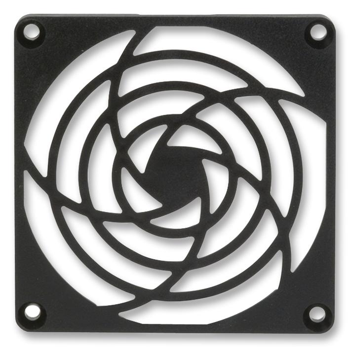 MULTICOMP PRO MCSC80-P10 Fan Finger Guard, Grille, Plastic, 80mm Axial Fans, 71.4 mm, Black