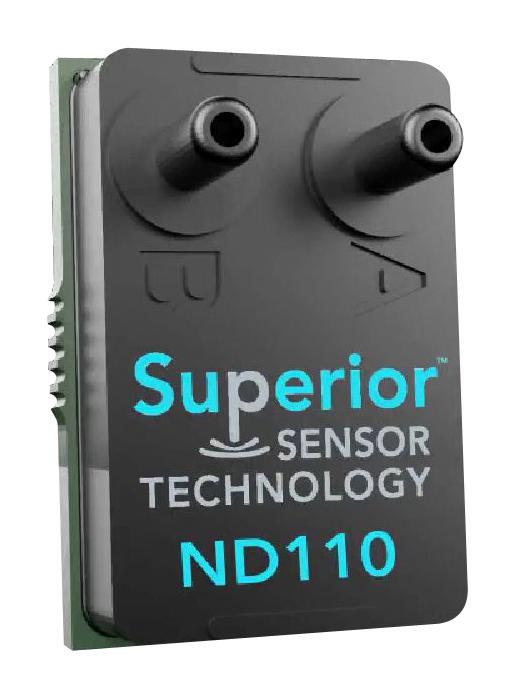 SUPERIOR SENSORS ND110 Pressure Sensor, Multi-range, 6 Pressure Ranges, 10 Inch-H2O, I2C Digital, SPI, Differential, 3.5 V ND110-SM02
